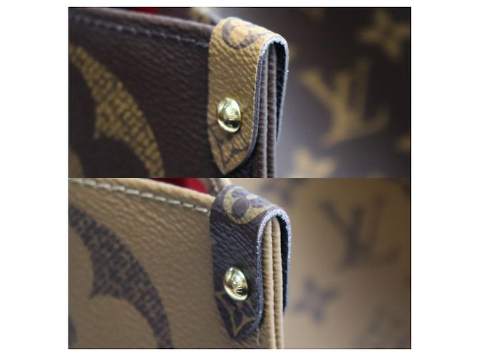 Borsa Tote Louis Vuitton OnTheGo GM Marrone - vista 8