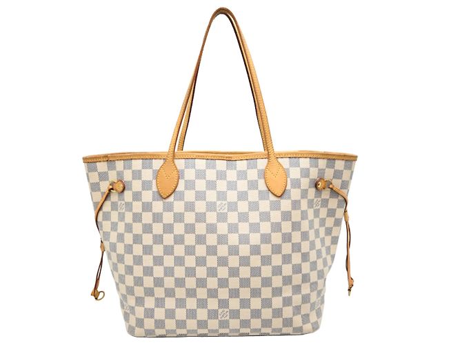 Borsa Tote Louis Vuitton Neverfull MM Bianco - vista 2