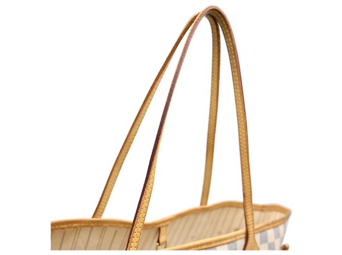 Borsa Tote Louis Vuitton Neverfull MM Bianco - vista 5