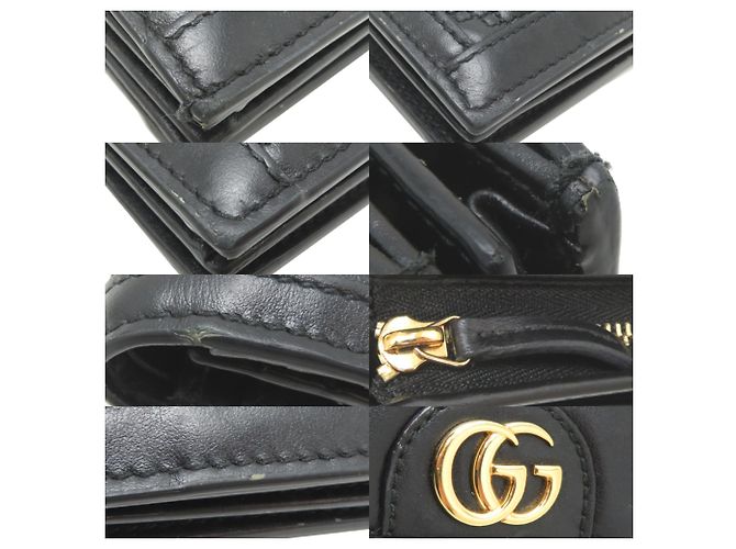 Cartera bi-fold para mujer Gucci GG Matelassé Negro - vista 10