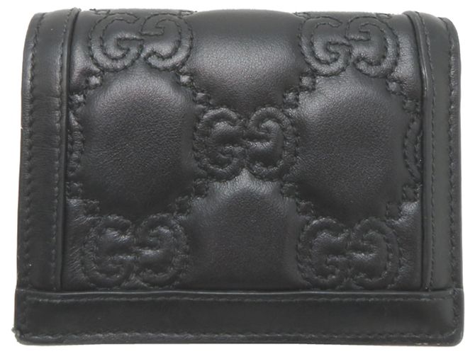 Cartera bi-fold para mujer Gucci GG Matelassé Negro - vista 2