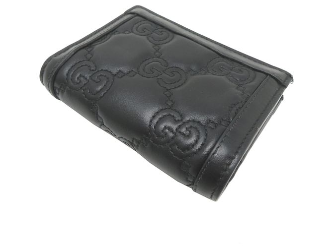Cartera bi-fold para mujer Gucci GG Matelassé Negro - vista 4