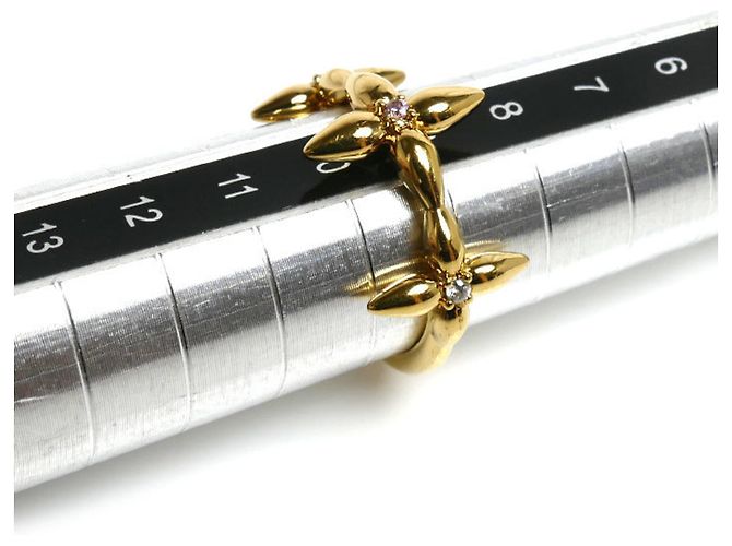 Louis Vuitton Ring plattiert in Gold mit Strasssteinen Golden - Ansicht 6