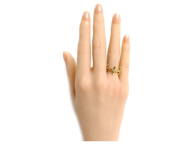 Louis Vuitton Ring plattiert in Gold mit Strasssteinen Golden - Ansicht 7
