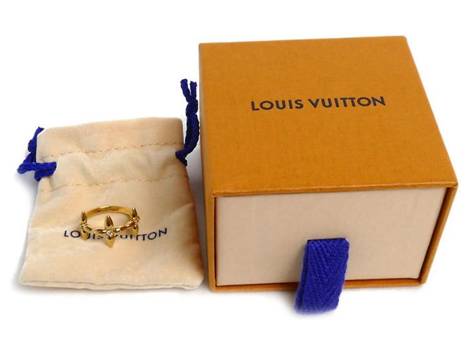Louis Vuitton Ring plattiert in Gold mit Strasssteinen Golden - Ansicht 8