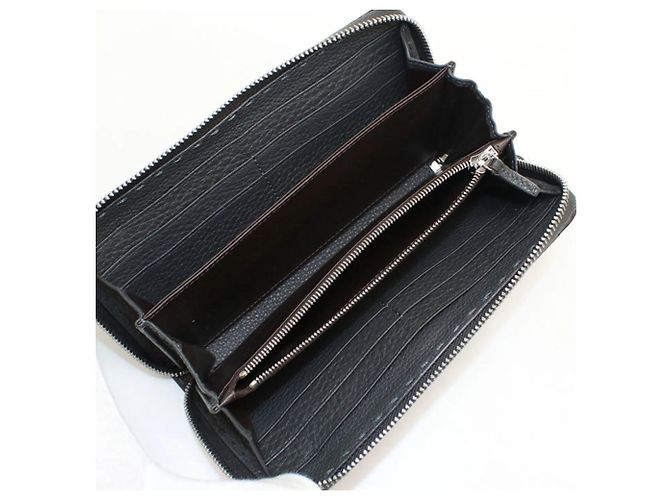 Fendi Gray Long Wallet Brown - view 3