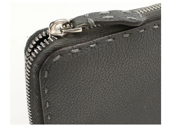 Fendi Gray Long Wallet Brown - view 4