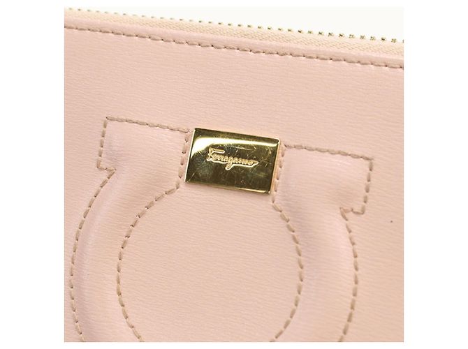 Gancini Cartera larga de piel rosa Salvatore Ferragamo - vista 5