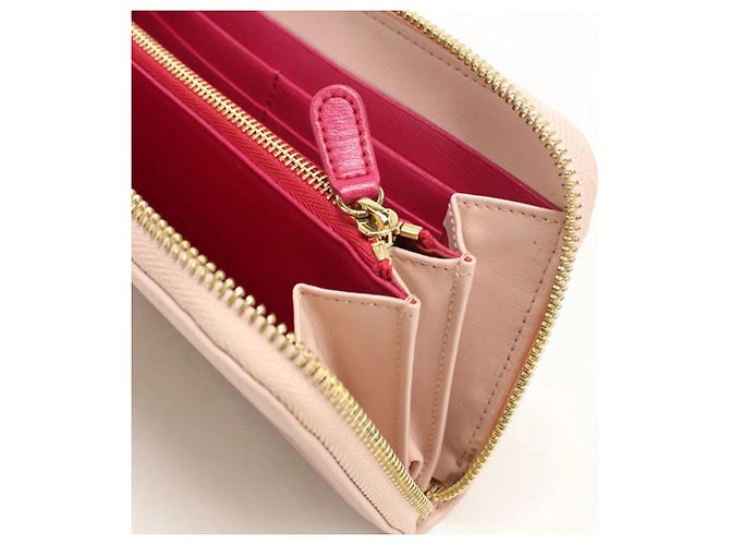 Gancini Cartera larga de piel rosa Salvatore Ferragamo - vista 7