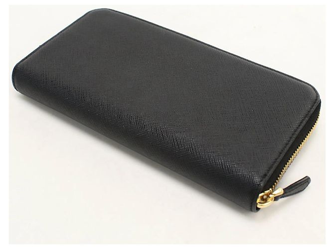 Saffiano Portafoglio lungo Prada in pelle nera Nero - vista 2