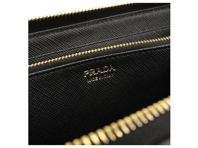 Saffiano Portafoglio lungo Prada in pelle nera Nero - vista 6