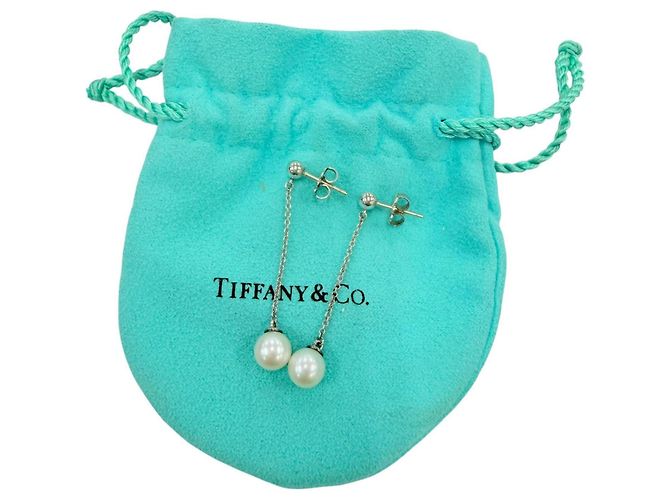 Tiffany & Co Tiffany Ziegfeld Collection Perlenohrstecker Silber - Ansicht 2