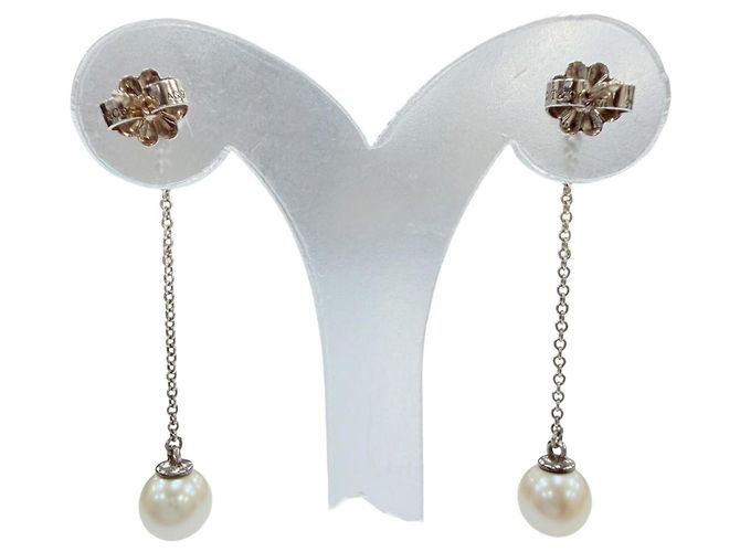 Tiffany & Co Tiffany Ziegfeld Collection Perlenohrstecker Silber - Ansicht 4