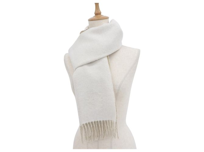 Stola reversibile in lana e cashmere Loewe Beige - vista 2