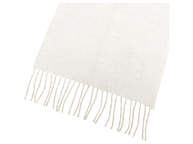 Stola reversibile in lana e cashmere Loewe Beige - vista 5