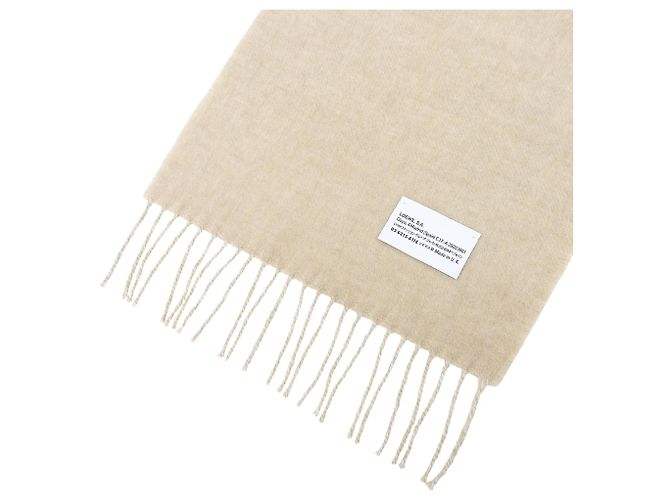 Stola reversibile in lana e cashmere Loewe Beige - vista 6