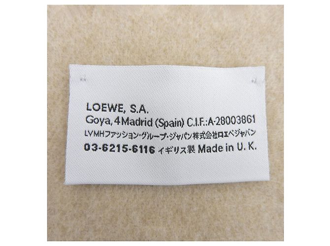 Stola reversibile in lana e cashmere Loewe Beige - vista 8