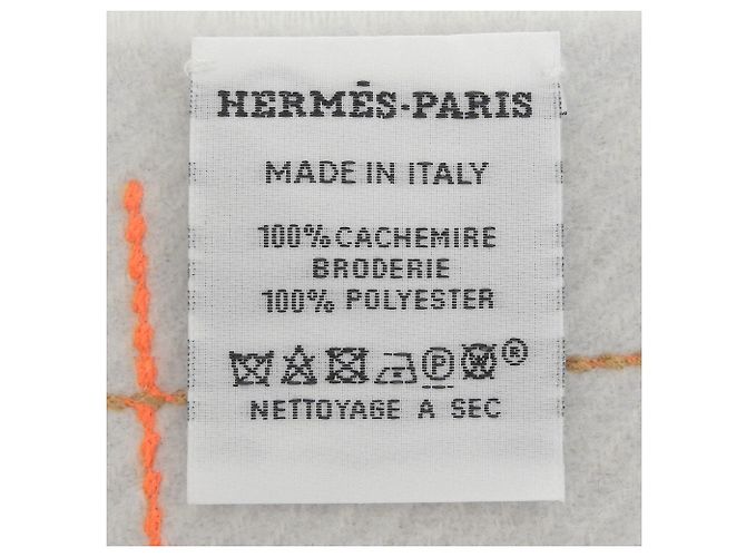 Hermès Stola in cashmere grigio chiaro Hermes - vista 7