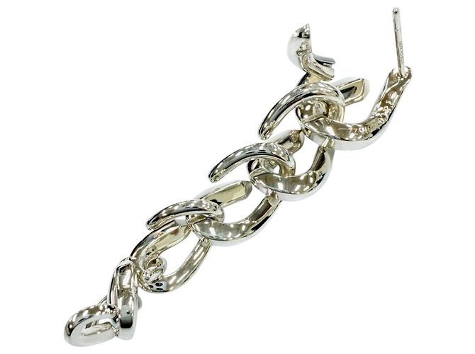 Tiffany & Co Orecchini Tiffany Forge Drop Link Argento - vista 4