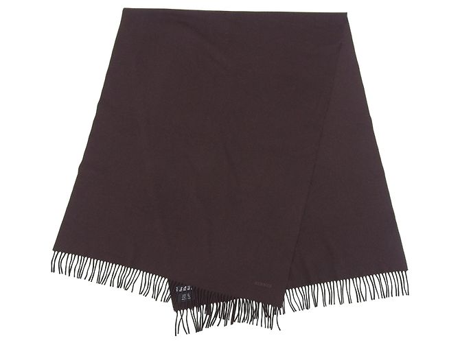 Hermès Sciarpa in cashmere marrone Hermes - vista 4