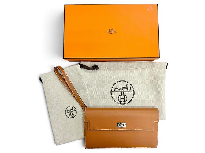 Hermès Cartera larga Hermes Kelly Pocket en Gold Dorado - vista 2