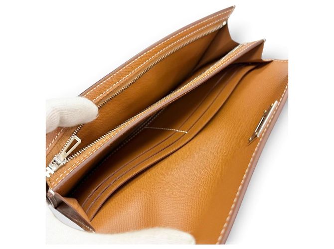 Hermès Cartera larga Hermes Kelly Pocket en Gold Dorado - vista 6