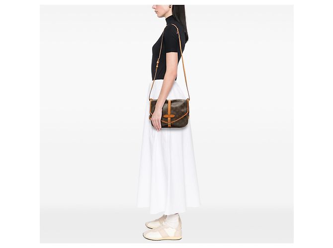 Louis Vuitton Brown Monogram Saumur 30 Marrone - vista 7