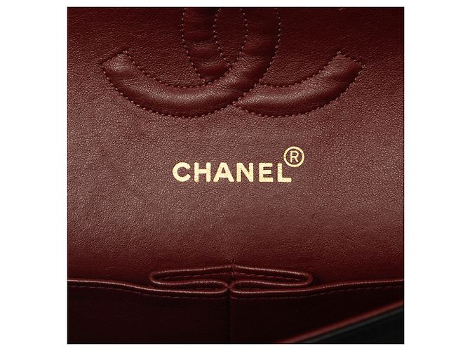 Chanel Black Medium Classic Lambskin Double Flap Nero - vista 5