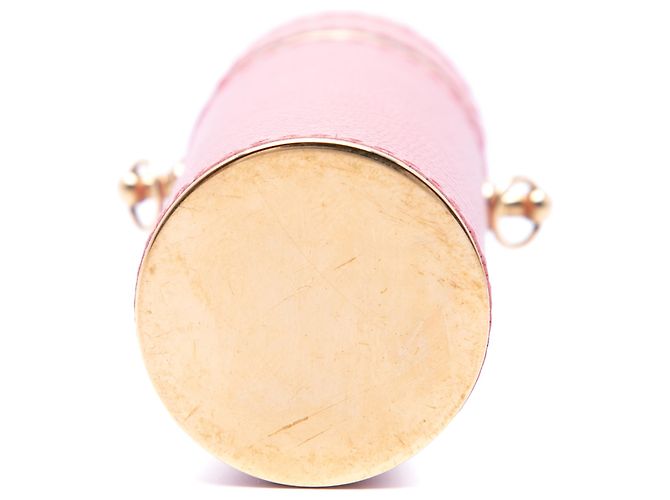 Prada Pink Saffiano Logo Plaque Lipstick Case - view 3