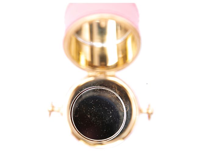 Prada Pink Saffiano Logo Plaque Lipstick Case - view 4