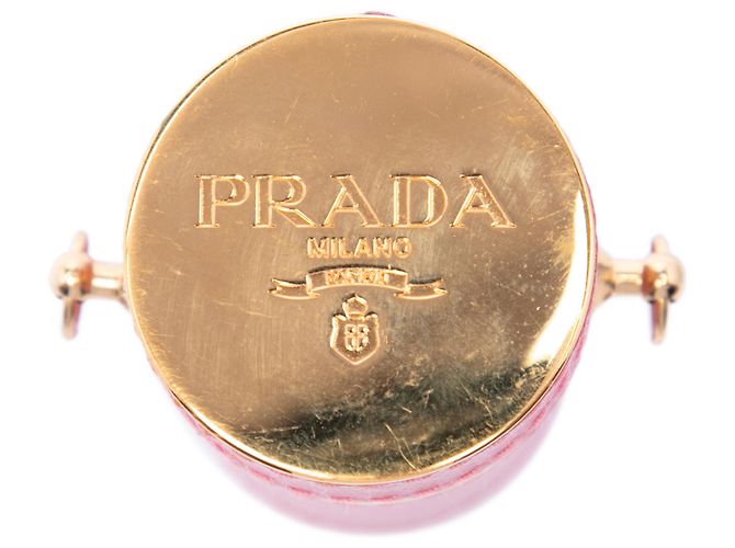Prada Pink Saffiano Logo Plaque Lipstick Case - view 5