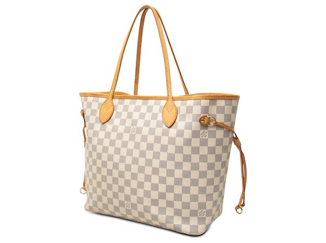 Louis Vuitton White Damier Azur Neverfull MM Bianco - vista 2