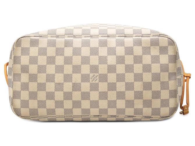 Louis Vuitton White Damier Azur Neverfull MM Bianco - vista 3
