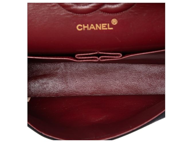 Chanel Black Medium Classic Jersey Bijoux Chain Double Flap Nero - vista 4