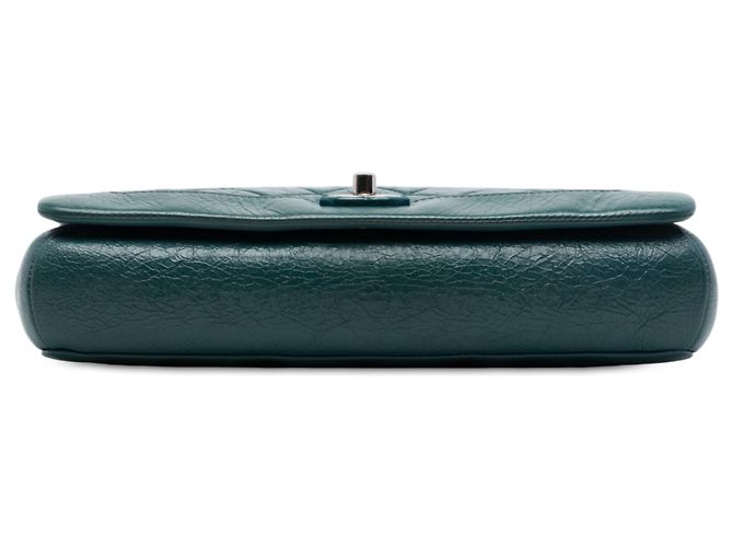Chanel Green Medium Quilted Crumpled Calfskin Bi Vintage Full Flap Verde Verde scuro - vista 3