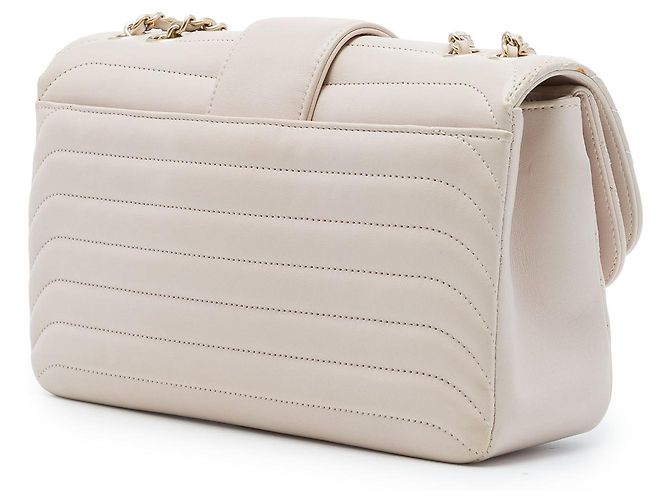 Chanel Brown Medium CC Horizontal Quilted Lambskin Double Flap Marrone Beige - vista 2