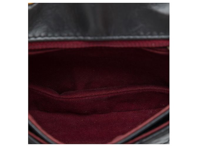 Chanel Black Small Quilted Glazed Calfskin Bubble CC Flap Nero - vista 4