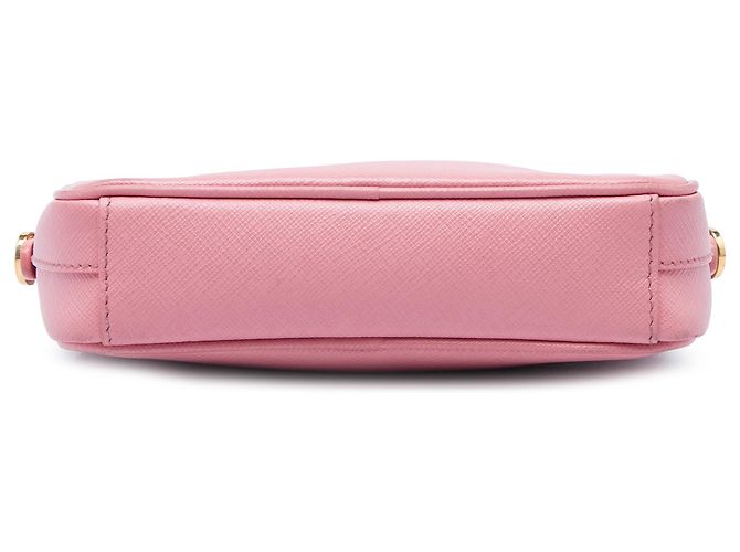 Prada Mini Borsa Camera Lux in Saffiano Rosa - vista 3