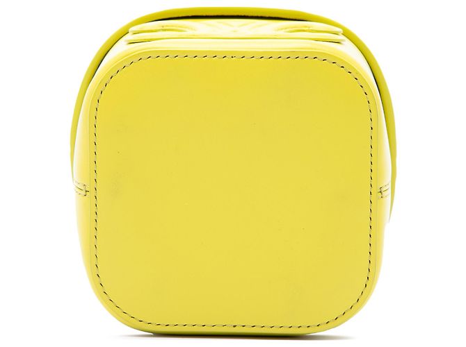 Céline Celine Borsa Box Cuir Triomphe Piccola in Pelle di Vitello Gialla Giallo - vista 3