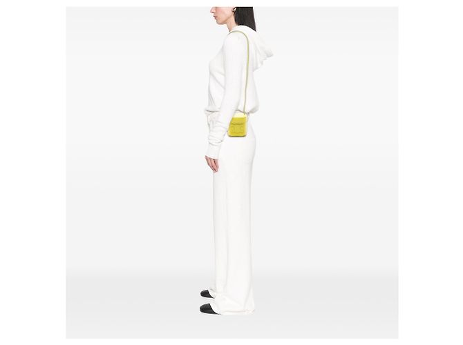 Céline Celine Borsa Box Cuir Triomphe Piccola in Pelle di Vitello Gialla Giallo - vista 6