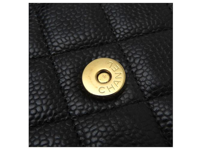 Chanel Black CC Quilted Caviar Wallet on Chain Schwarz - Ansicht 13