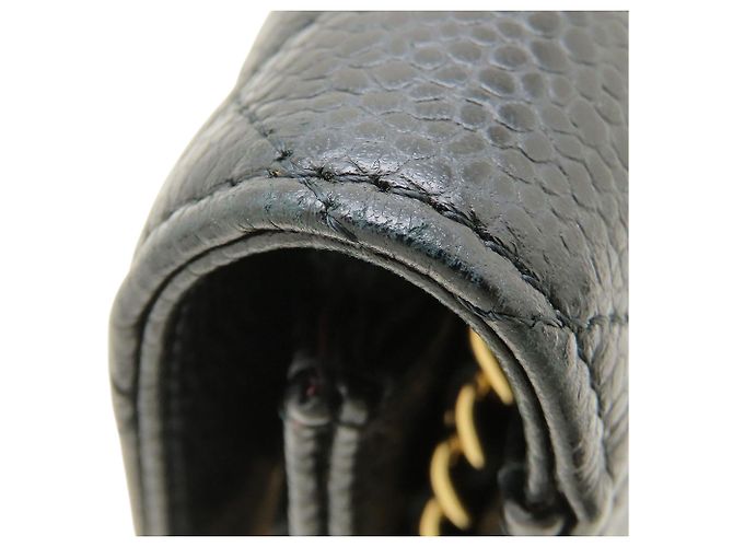 Chanel Black CC Quilted Caviar Wallet on Chain Schwarz - Ansicht 15