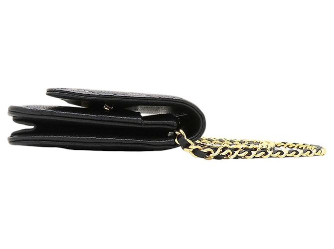 Chanel Black CC Quilted Caviar Wallet on Chain Schwarz - Ansicht 16