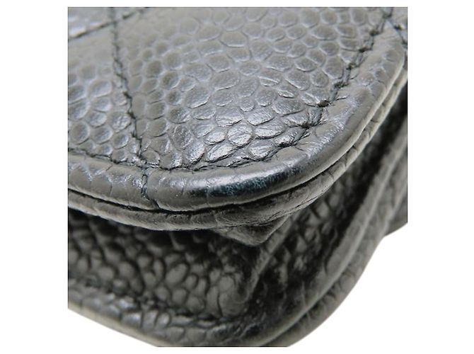 Chanel Black CC Quilted Caviar Wallet on Chain Schwarz - Ansicht 18