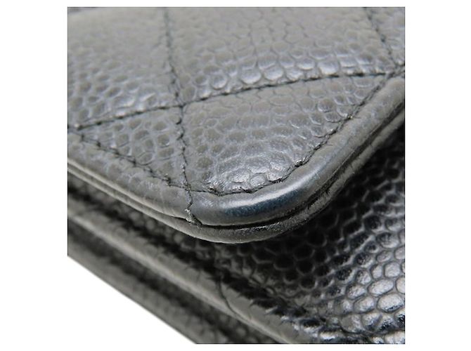 Chanel Black CC Quilted Caviar Wallet on Chain Schwarz - Ansicht 19