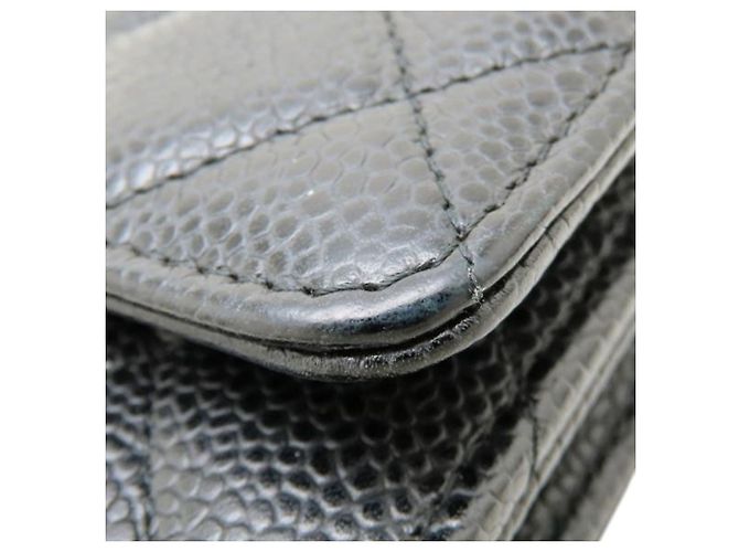 Chanel Black CC Quilted Caviar Wallet on Chain Schwarz - Ansicht 20
