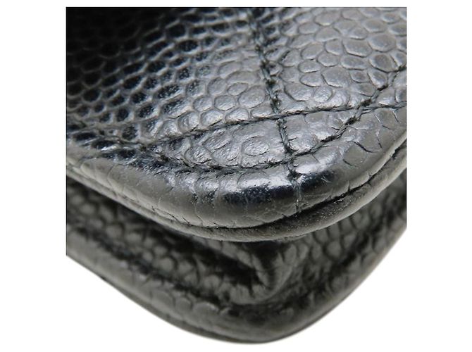 Chanel Black CC Quilted Caviar Wallet on Chain Schwarz - Ansicht 21