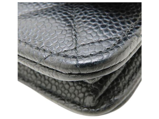 Chanel Black CC Quilted Caviar Wallet on Chain Schwarz - Ansicht 22