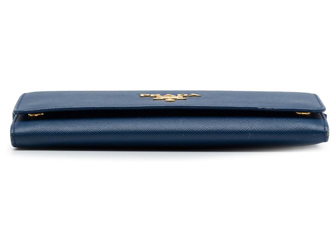 Cartera con cadena Prada Blue Saffiano Azul - vista 3