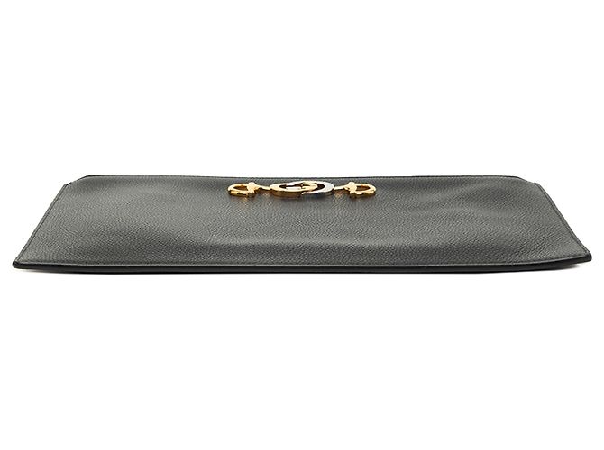 Pouch Zumi Gucci in pelle di vitello martellata nera - vista 3